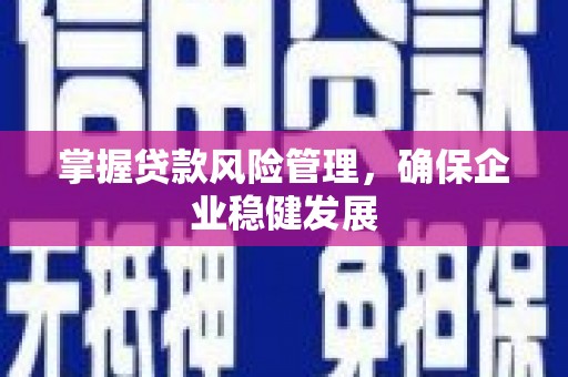 旗山掌握贷款风险管理，确保企业稳健发展
